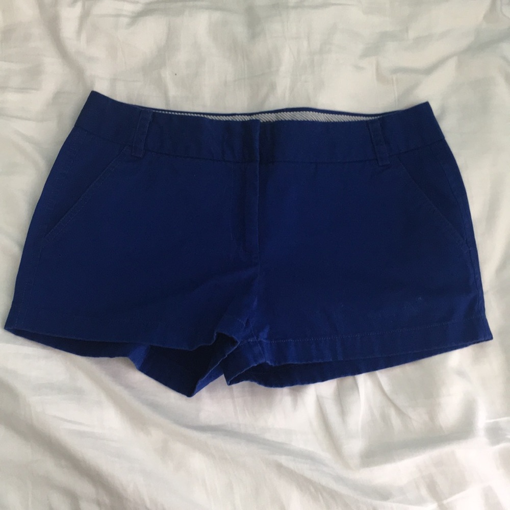 J Crew 4" Blue Chino Shorts